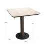 Ritz 70 x 70cm Square Bistro Table (Brown) by Richmond Interiors Ritz 70 x 70cm Square Bistro Table (Brown) by Richmond Interiors