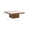 Claridge 90 x 90cm Coffee Table - Beige (Cumulus) by Richmond Interiors Claridge 90 x 90cm Coffee Table - Beige (Cumulus) by Richmond Interiors