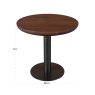 Baldwin 80cm Round Bistro Table (Spice Brown) by Richmond Interiors Baldwin 80cm Round Bistro Table (Spice Brown) by Richmond Interiors