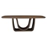 Dining Table Windsor Walnut 230 Brass Base by Richmond Interiors Dining Table Windsor Walnut 230 Brass Base by Richmond Interiors