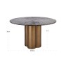 Dining Table Glastonburry Gold Antique 135cm by Richmond Interiors