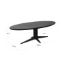 Dining Table Rayford Black Oval 230 by Richmond Interiors Dining Table Rayford Black Oval 230 by Richmond Interiors