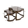 Fairfield Coffee Table Brass Antique (Set of 2) by Richmond Interiors Fairfield Coffee Table Brass Antique (Set of 2) by Richmond Interiors