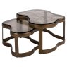 Fairfield Coffee Table Brass Antique (Set of 2) by Richmond Interiors