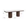 Dining Table Willox Beige 235 including Glass by Richmond Interiors Dining Table Willox Beige 235 including Glass by Richmond Interiors