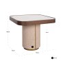 End Table Willox Beige including Glass by Richmond Interiors End Table Willox Beige including Glass by Richmond Interiors