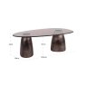 Hayden Oval Coffee Table - Bronze - by Richmond Interiors Hayden Oval Coffee Table - Bronze - by Richmond Interiors