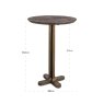 Revelin Round Bar Table 80cm (Dark Brown) by Richmond Interiors
