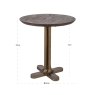 Revelin 75 x 75cm Round Bistro Table (Dark Brown) by Richmond Interiors Revelin 75 x 75cm Round Bistro Table (Dark Brown) by Richmond Interiors