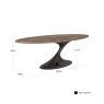 Dining Table Russo Ash Brown Oval 235 by Richmond Interiors
