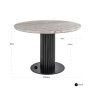 Dining Table Nyon Blush Beige 120cm by Richmond Interiors