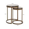 End Table Cleo Gold (Set of 2) by Richmond Interiors End Table Cleo Gold (Set of 2) by Richmond Interiors