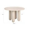 Dining Table Calma Beige 120cm by Richmond Interiors Dining Table Calma Beige 120cm by Richmond Interiors