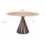 Dining Table Montgommery Beige 130cm by Richmond Interiors