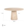 Dining Table Fictus Beige 140cm by Richmond Interiors Dining Table Fictus Beige 140cm by Richmond Interiors