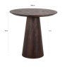 Willow 80cm Round Bistro Table (Dark Brown) by Richmond Interiors Willow 80cm Round Bistro Table (Dark Brown) by Richmond Interiors