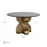 Dining Table Maddox Black/gold 130cm by Richmond Interiors Dining Table Maddox Black/gold 130cm by Richmond Interiors