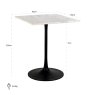 Carlten 65 x 65cm Bistro Table (Black / White) by Richmond Interiors Carlten 65 x 65cm Bistro Table (Black / White) by Richmond Interiors