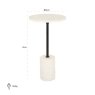 End Table Misty Black/white 30cm by Richmond Interiors