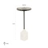 End Table Aurora White 27cm by Richmond Interiors End Table Aurora White 27cm by Richmond Interiors