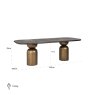 Dining Table Cavo Brown 230 by Richmond Interiors Dining Table Cavo Brown 230 by Richmond Interiors