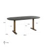Dining Table Revelin Black/Gold 200 by Richmond Interiors Dining Table Revelin Black/Gold 200 by Richmond Interiors