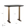 Revelin Bar Table 140 x 75cm (Black/Gold) by Richmond Interiors Revelin Bar Table 140 x 75cm (Black/Gold) by Richmond Interiors