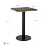 Zenza 50 x 50cm Bistro Table (Black / Gold) by Richmond Interiors Zenza 50 x 50cm Bistro Table (Black / Gold) by Richmond Interiors