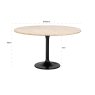 Dining Table Hampton Black 140cm by Richmond Interiors