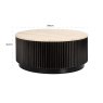 Hampton 90cm Round Coffee Table - Dark Brown - by Richmond Interiors Hampton 90cm Round Coffee Table - Dark Brown - by Richmond Interiors