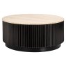 Hampton 90cm Round Coffee Table - Dark Brown - by Richmond Interiors Hampton 90cm Round Coffee Table - Dark Brown - by Richmond Interiors