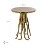 End Table Macey Gold by Richmond Interiors End Table Macey Gold by Richmond Interiors
