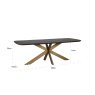Dining Table Cambon Dark Coffee Danish Oval 280 by Richmond Interiors Dining Table Cambon Dark Coffee Danish Oval 280 by Richmond Interiors