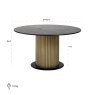 Dining Table Ironville Gold 140cm by Richmond Interiors