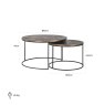 Coffee Table Tulum Brushed Gold (Set of 2) by Richmond Interiors Coffee Table Tulum Brushed Gold (Set of 2) by Richmond Interiors