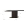 Dining Table Luxor Brown Oval 235 by Richmond Interiors