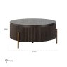 Coffee Table Luxor Brown 95cm by Richmond Interiors Coffee Table Luxor Brown 95cm by Richmond Interiors