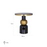 End Table Mose Black 51cm by Richmond Interiors