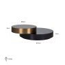 Alexander Jones Black/Gold Coffee Table (Slice) by Richmond Interiors Alexander Jones Black/Gold Coffee Table (Slice) by Richmond Interiors