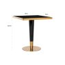 Can Roca 70 x 70cm Bistro Table (Black/Gold) by Richmond Interiors Can Roca 70 x 70cm Bistro Table (Black/Gold) by Richmond Interiors