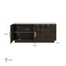 Sideboard Claremont Brown 4 Door by Richmond Interiors Sideboard Claremont Brown 4 Door by Richmond Interiors