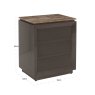 Nightstand Russo Ash Brown 3 Drawer by Richmond Interiors Nightstand Russo Ash Brown 3 Drawer by Richmond Interiors