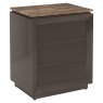 Nightstand Russo Ash Brown 3 Drawer by Richmond Interiors