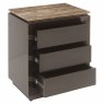 Nightstand Russo Ash Brown 3 Drawer by Richmond Interiors Nightstand Russo Ash Brown 3 Drawer by Richmond Interiors