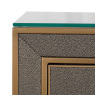 Nightstand Bloomville Brass Shagreen including Glass Top by Richmond Interiors Nightstand Bloomville Brass Shagreen including Glass Top by Richmond Interiors