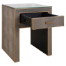 Nightstand Bloomville Brass Shagreen including Glass Top by Richmond Interiors Nightstand Bloomville Brass Shagreen including Glass Top by Richmond Interiors