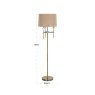 Floor Lamp Josie Brushed Gold by Richmond Interiors Floor Lamp Josie Brushed Gold by Richmond Interiors