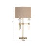 Table Lamp Josie Brushed Gold by Richmond Interiors