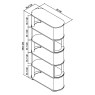 Duo Grey Oiled Oak Open Display Unit by Bentley Designs Duo Grey Oiled Oak Open Display Unit by Bentley Designs