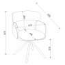 Marcel 360 Degree Swivel Dining Chairs - Brown Boucle Fabric (Pair) by Bentley Designs Marcel 360 Degree Swivel Dining Chairs - Brown Boucle Fabric (Pair) by Bentley Designs